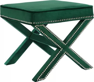 Meridian Furniture Nixon OttomanBench, Green | Belk
