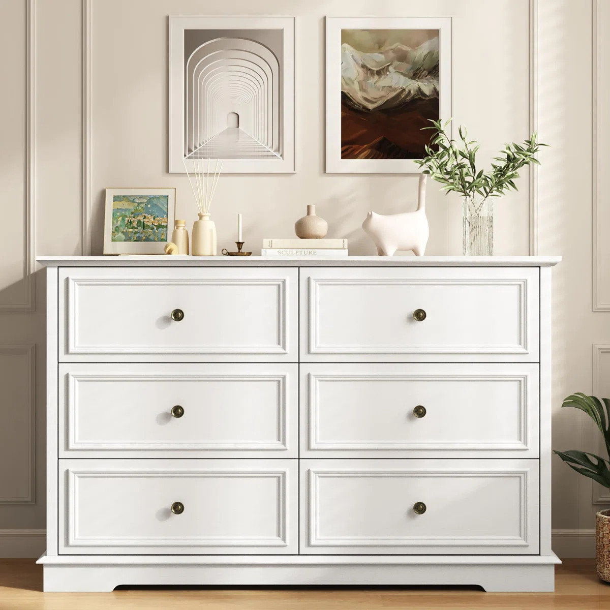 6 Drawer 47.2" W Double Dresser | Wayfair North America