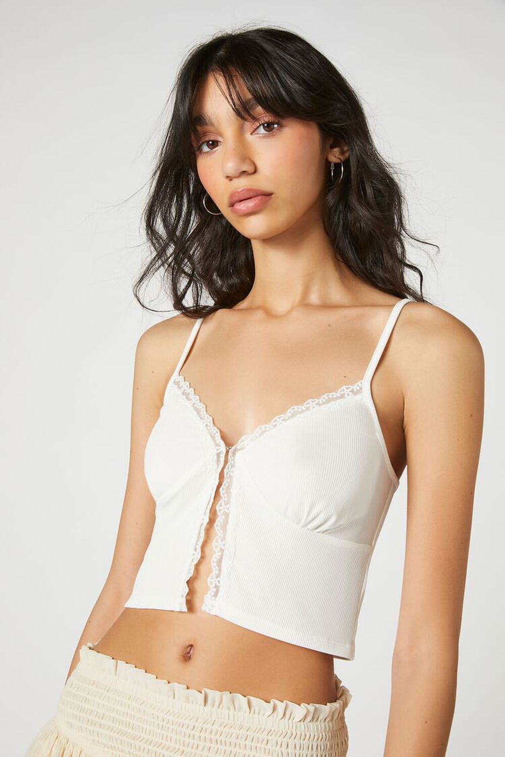 Lace-Trim Cropped Cami | Forever 21 (US)