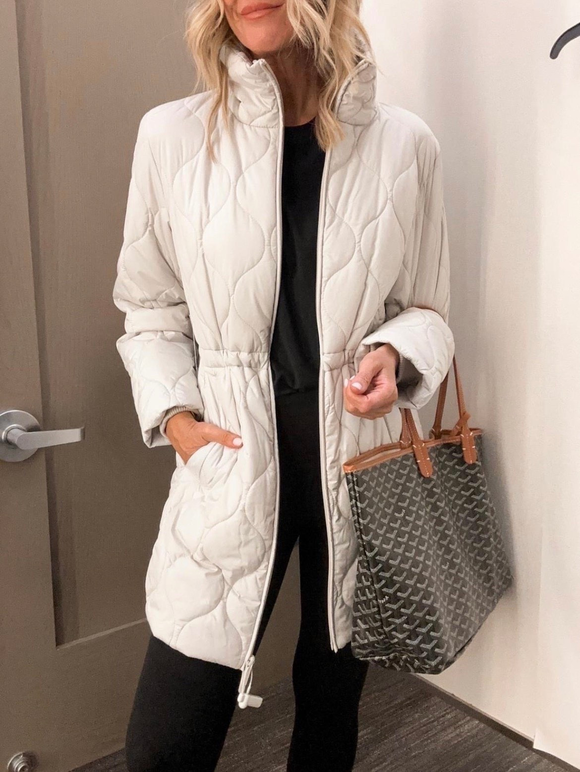 This quilted jacket has been through enough travel days with me to earn permanent suitcase space. I love the longer length for extra coverage, but it’s still lightweight enough to layer without feeling bulky.

Quilted jacket, travel jacket, lightweight coat, neutral outerwear, layering jacket, fall travel outfit, airport outfit, casual fall style, long jacket, travel essentials, HauteandHumid

#LTKSeasonal #LTKTravel #LTKootd