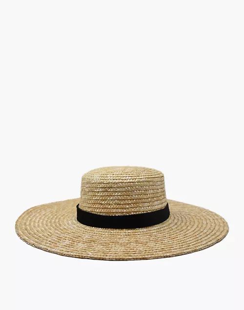 WYETH™ Straw Nellie Wide-Brimmed Boater Hat | Madewell