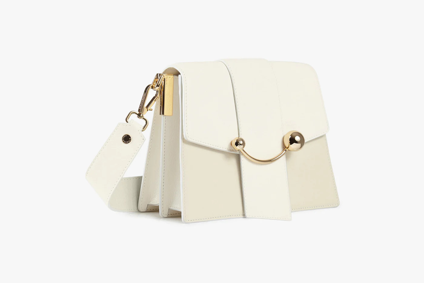 Box Crescent - Vanilla/Diamond | Strathberry
