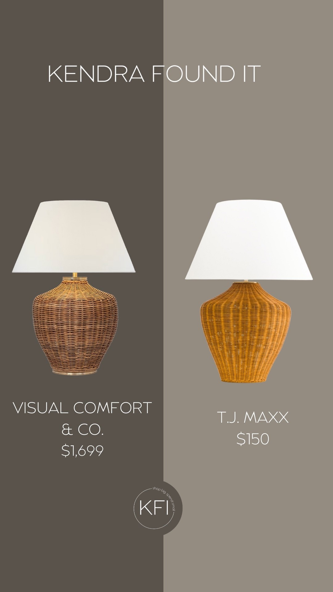 Visual Comfort Evie Large Table Lamp dupe ✨ This is one of those pinch me finds because the vibe is basically identical: that warm woven/rattan base + crisp white shade that instantly makes a room feel elevated and coastal-minimalist. The designer version is $1,699 from Visual Comfort & Co., and I found the T.J. Maxx look-for-less for $150… like WHAT.

If you’ve been hunting for a Serena & Lily-style table lamp for your living room, bedroom nightstand, or entryway console, this is such an easy way to add texture and that airy, high-end look without the splurge. Linked both here.

#LTKSaleAlert #LTKHome