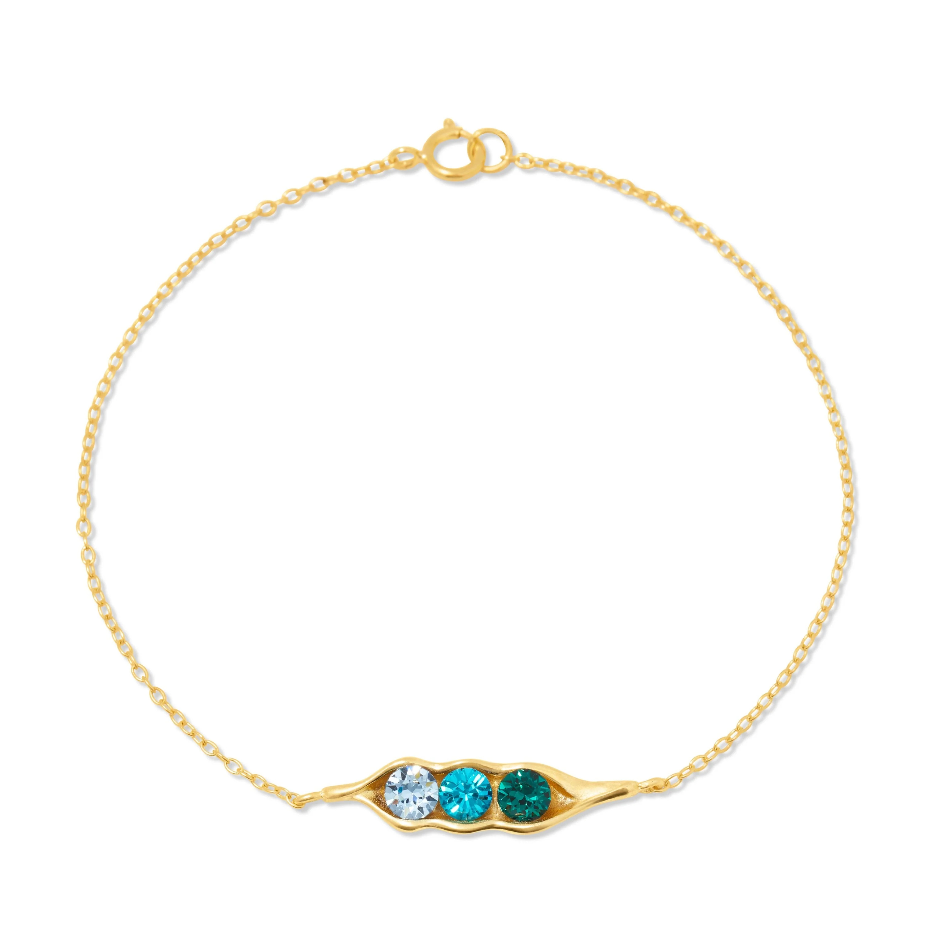 Custom Birthstone Pea in a Pod Bracelet | Mill Rock East