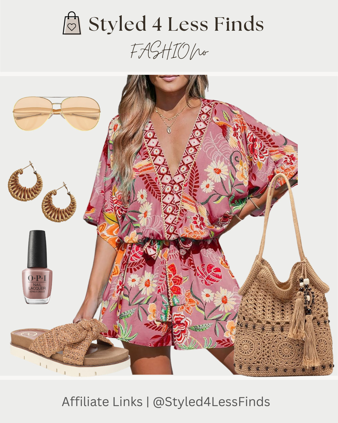This tropical romper is the definition of effortless summer style! The vibrant floral print, breezy fit, and lightweight fabric make it perfect for beach vacations, poolside lunches, or warm-weather getaways. Paired with woven accessories and neutral slides, it creates a polished look without feeling overdone.

Style Tip: When wearing a bold print, keep your accessories in natural tones like raffia, straw, or woven textures. This lets the outfit shine while creating that relaxed coastal-chic vibe. 

 #LTKcanada #LTKsummer #LTKover50style