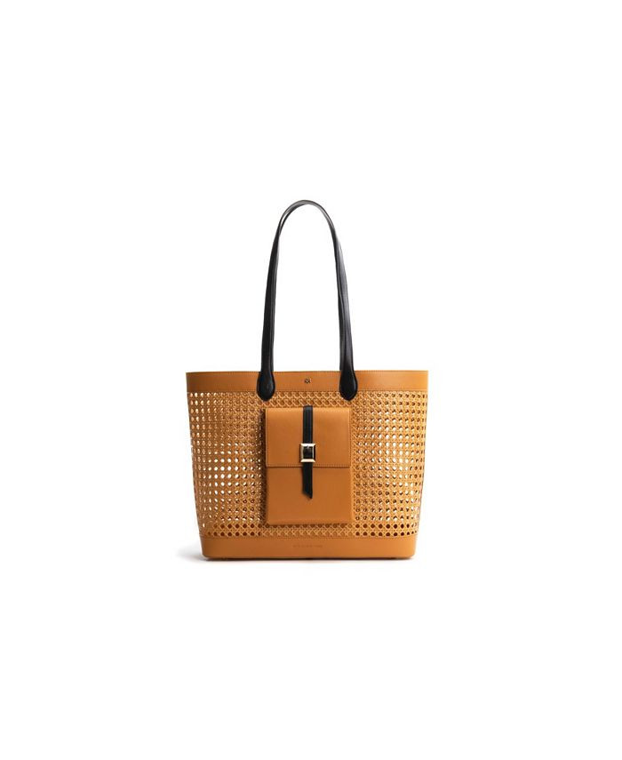 Gunas New York Women's St. Tropez Straw Woven Tote & Reviews - Handbags & Accessories - Macy's | Macys (US)