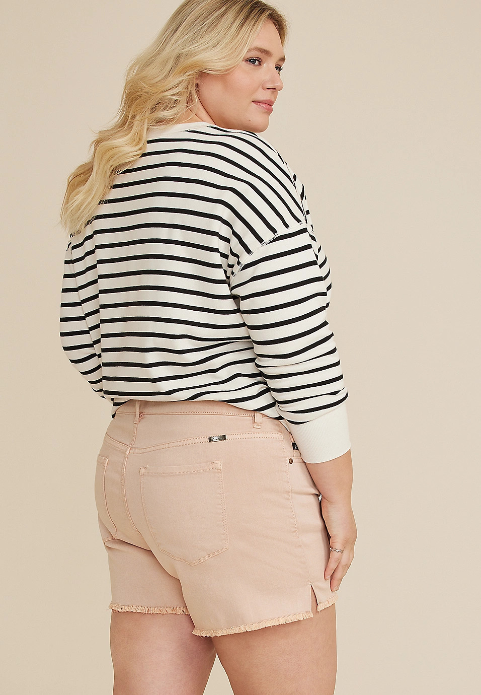 Plus Size KanCan™ High Rise Frayed Hem 5in Short | Maurices