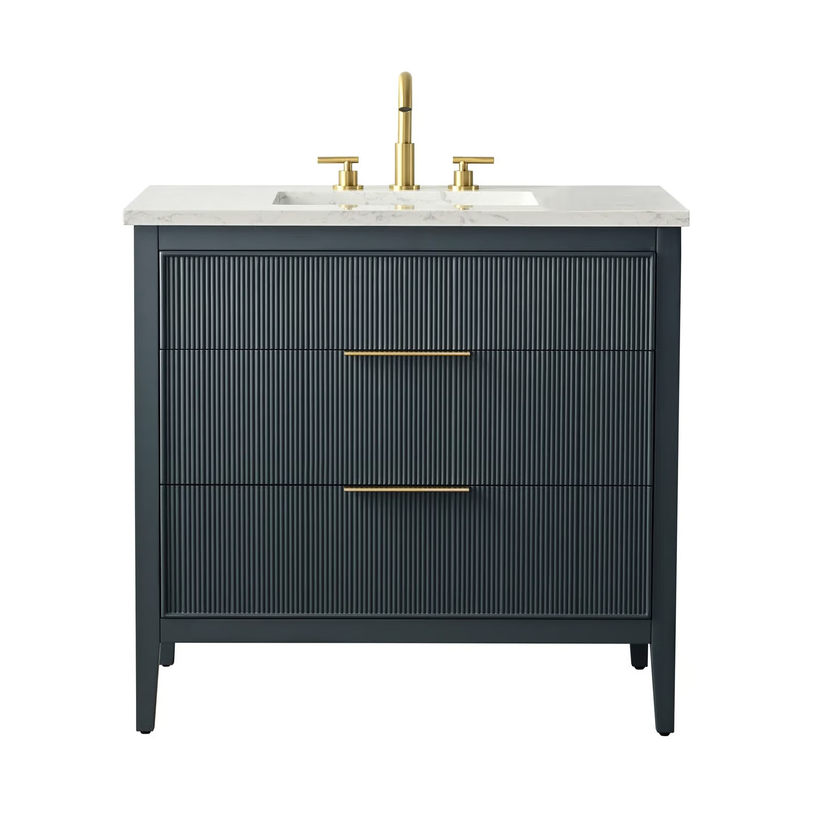 Bilroy 36'' Single Bathroom Vanity with Engineered Stone Top | Wayfair North America