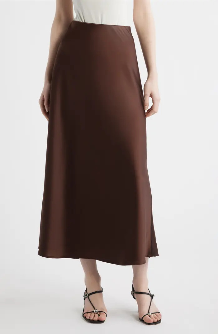 A-Line Satin Skirt | Nordstrom