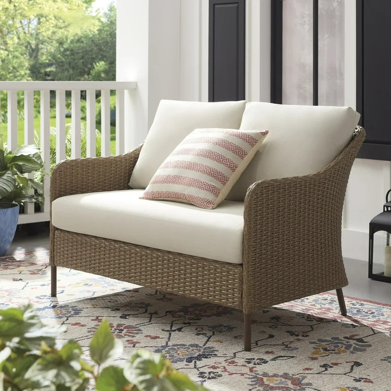 Mainstays Chelsea Outdoor Patio Loveseat | Walmart (US)