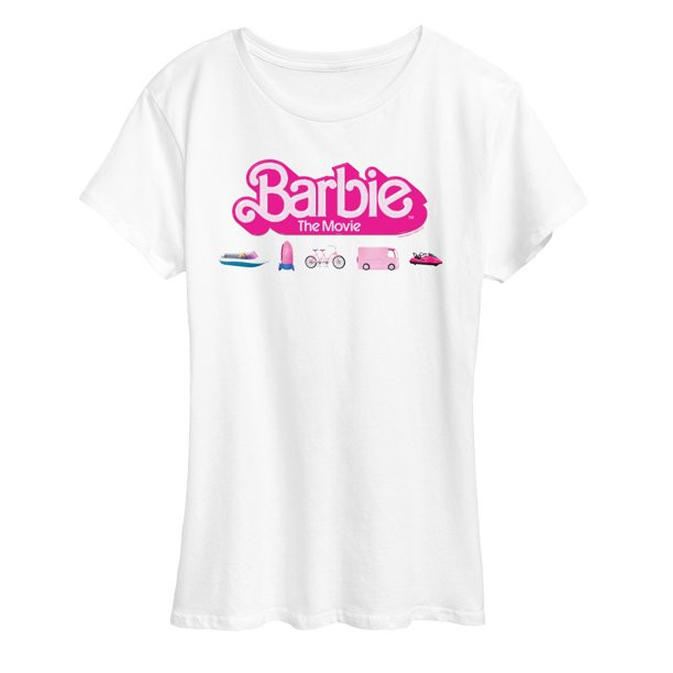 Barbie the Movie - Barbie Transportaion Vehicles - Women's Short Sleeve Graphic T-Shirt | Walmart (US)