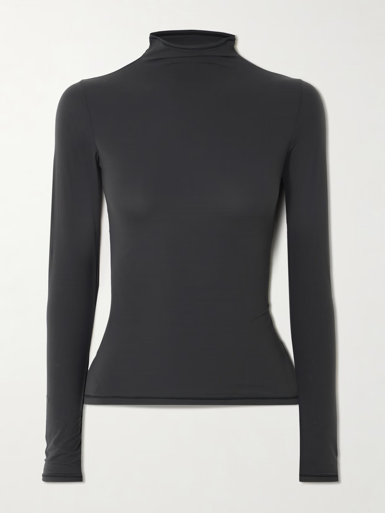 SKIMS - Stretch-jersey Turtleneck Top - Onyx | NET-A-PORTER (US)