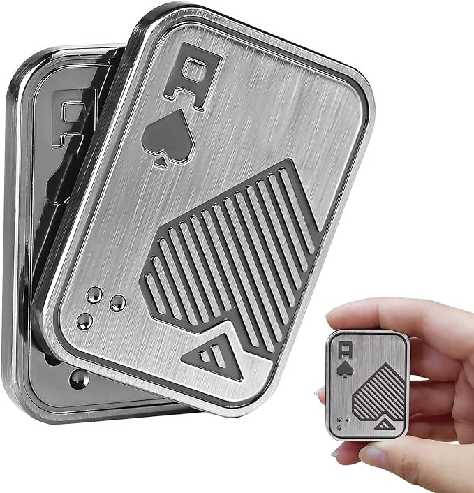 Fidget Toys Adults, EDC Metal Fidget Slider, Magnetic Poker Push Card, Adult Fidget Toy for Anxie... | Amazon (US)