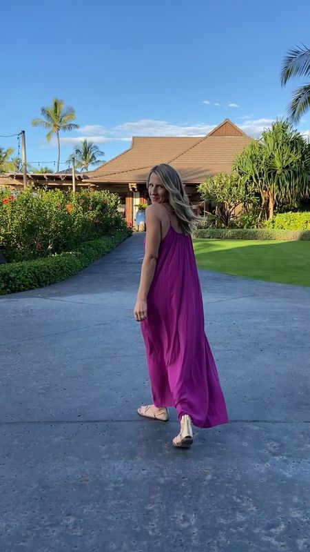 This is the best maxi dress for vacation! Wear as a coverup or as a dress to dinner! I’m wearing a size small and it’s TTS. I’m also pairing it with these Sam Edelman sandals and straw clutch. #maxidress #coverup #vacationstyle

#LTKstyletip #LTKswim #LTKtravel