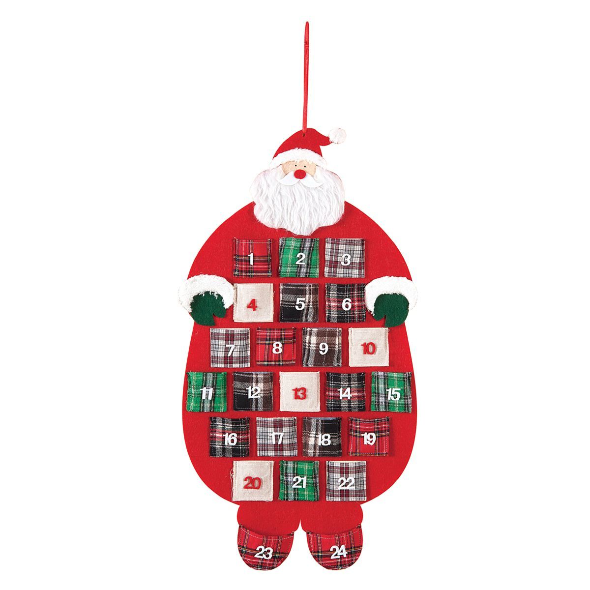 C&F Home Plaid Santa Felt Hanging Christmas Calendar | Target