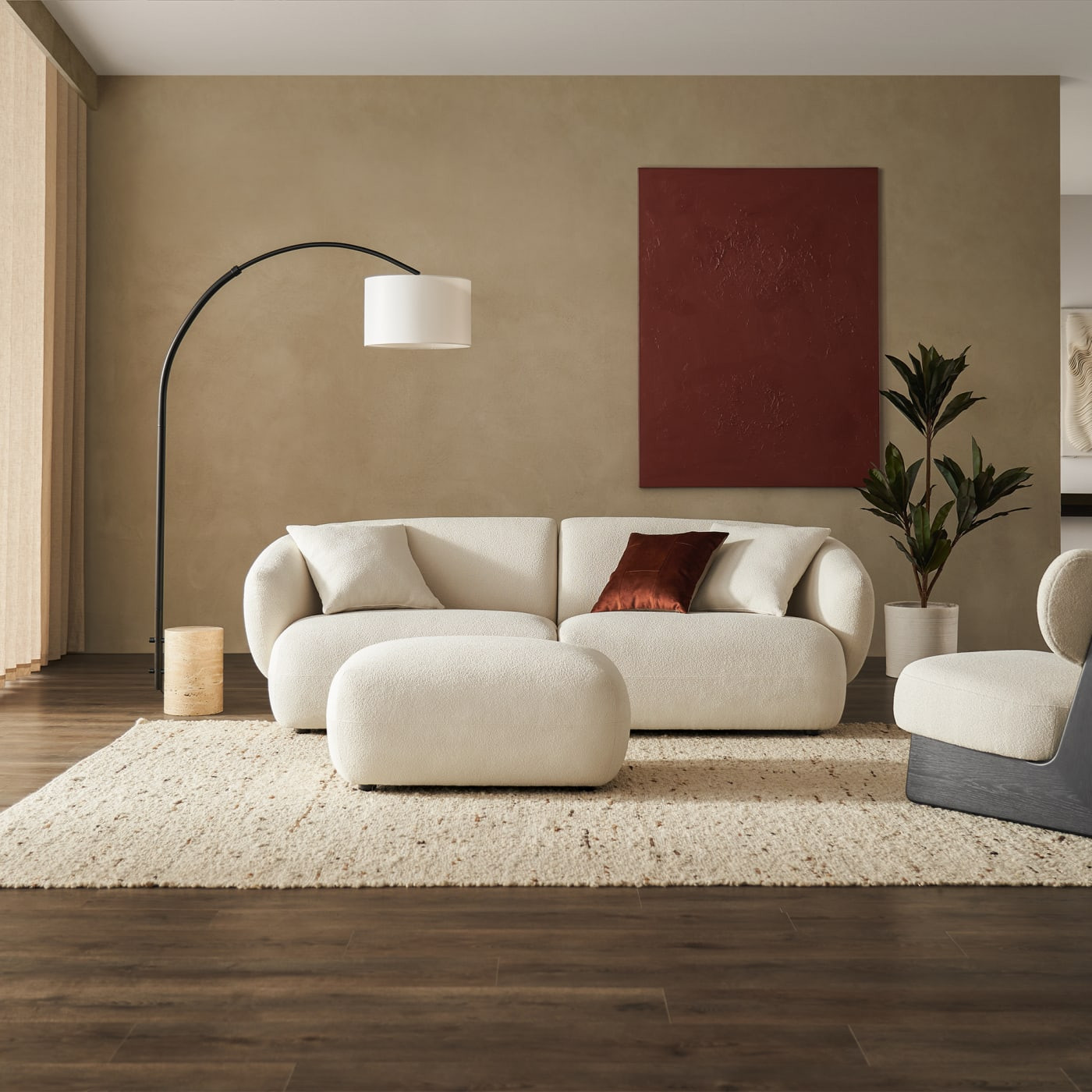 Auburn Performance Fabric Sofa with Ottoman | Castlery | Castlery US