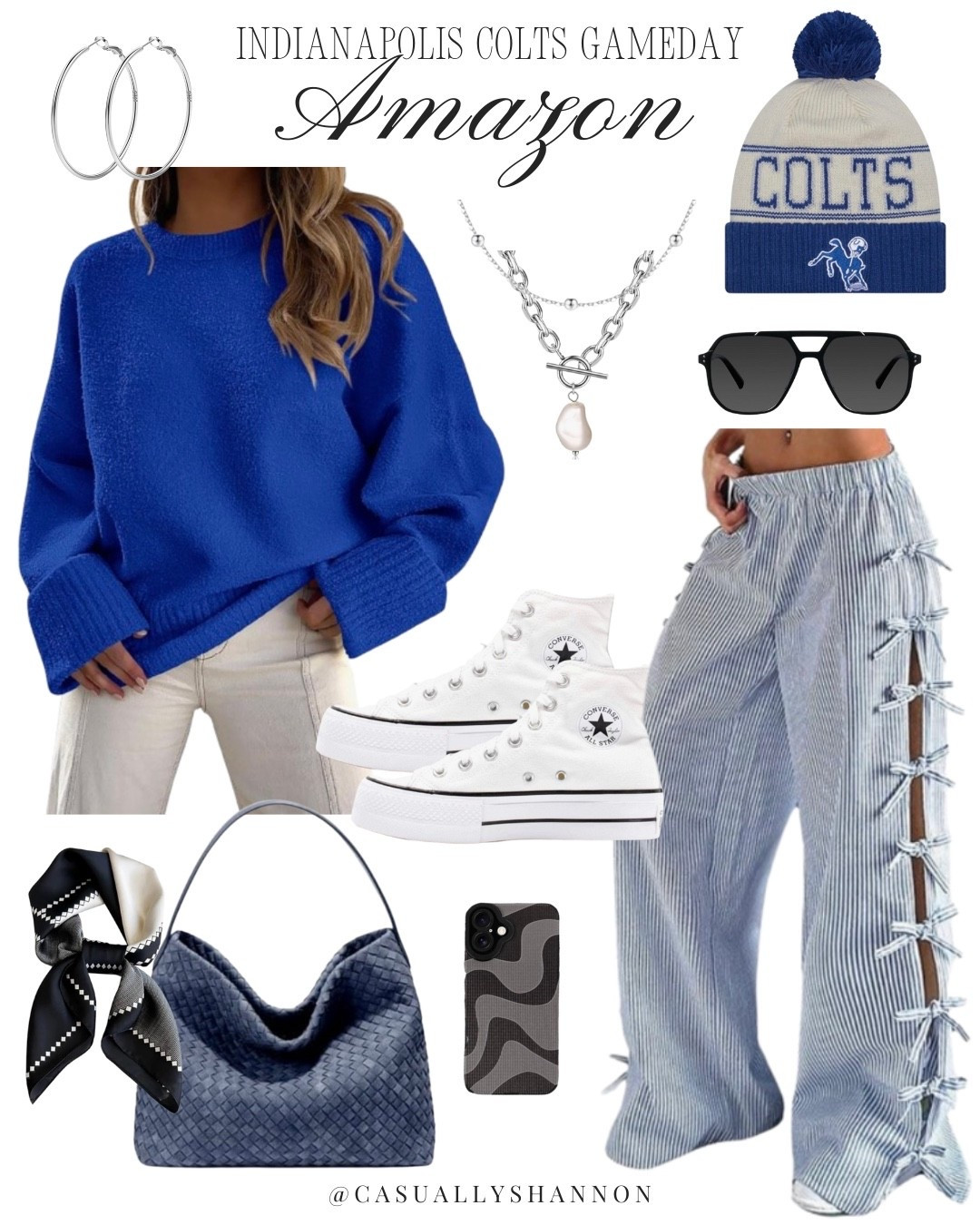 Going down the whole list of NFL teams to bring you cute and trendy game days outfits for each one! And now a moment for the Indianapolis Colts ❤️ 

football tailgating | tailgating outfit | amazon fashion | trendy pants | women’s sneakers | purse | sunglasses | amazon jewelry | purse scarf | trucker hat | tube top layering piece | travel outfit | casual outfit style | cute and comfy | beanie | womens sweater | womens fall shoes | fall outfit | | #LTKautumn #LTKAmazonFashion #LTKGameDay #LTKAmazon #LTKFashion

#LTKStyleTip #LTKTravel #LTKFindsUnder50
