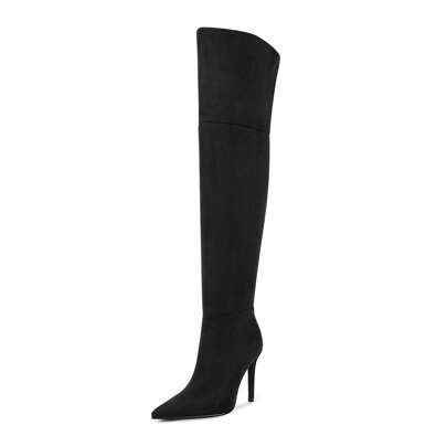 Womens Thigh High Boots Stiletto High Heel Over The Knee Boots With Sexy Ponited Toe Wide Calf Fashion Dress Tall Boots For Date Party Club | SHEIN