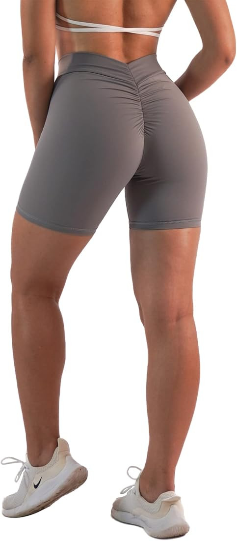 Zioccie V-Back Scrunch Butt Lifting Shorts for Women Workout Gym Yoga Running Active Exercise Fit... | Amazon (US)
