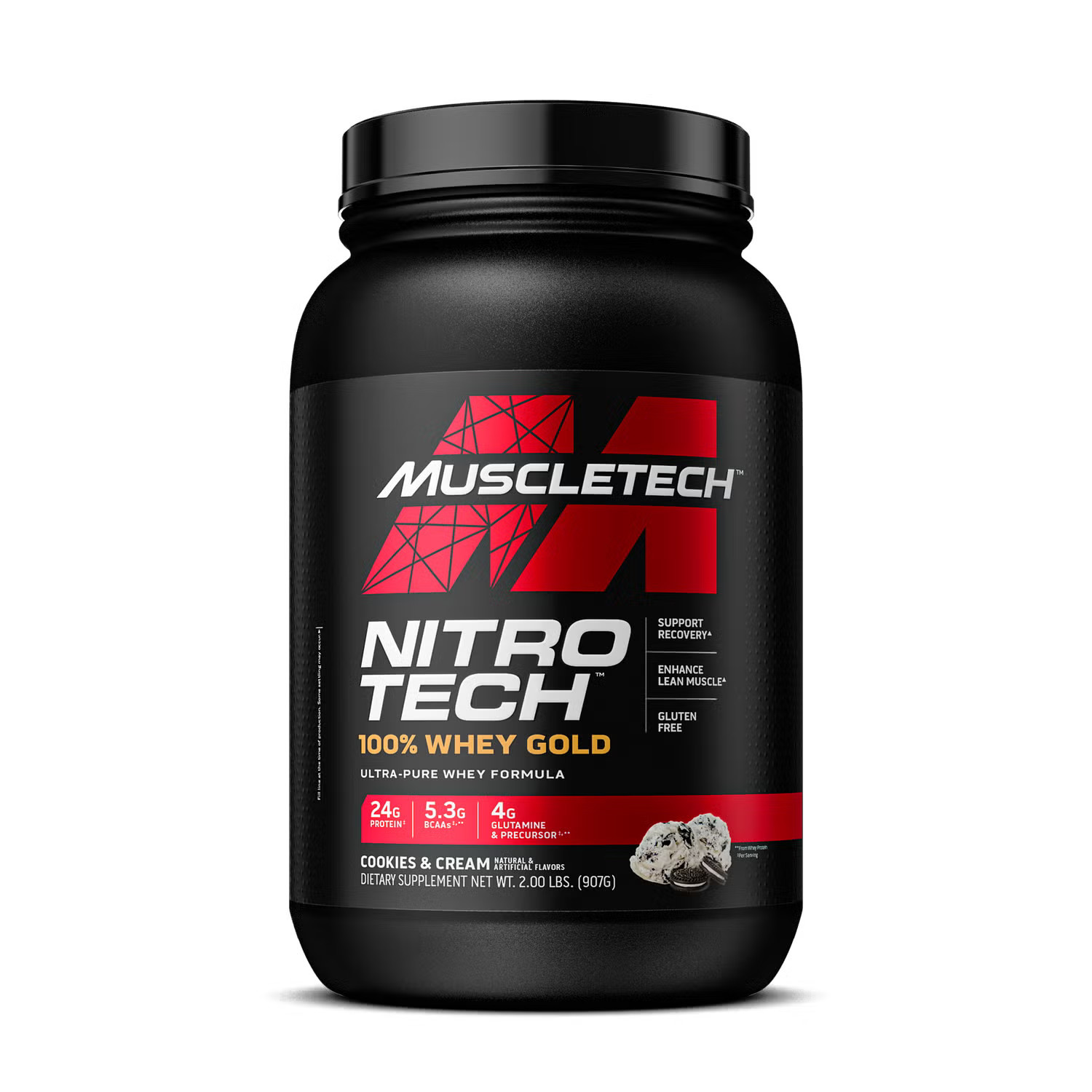 MUSCLETECH™ - Nitro-Tech™ 100% Whey Gold - Cookies & Cream - 2lbs | GNC | GNC