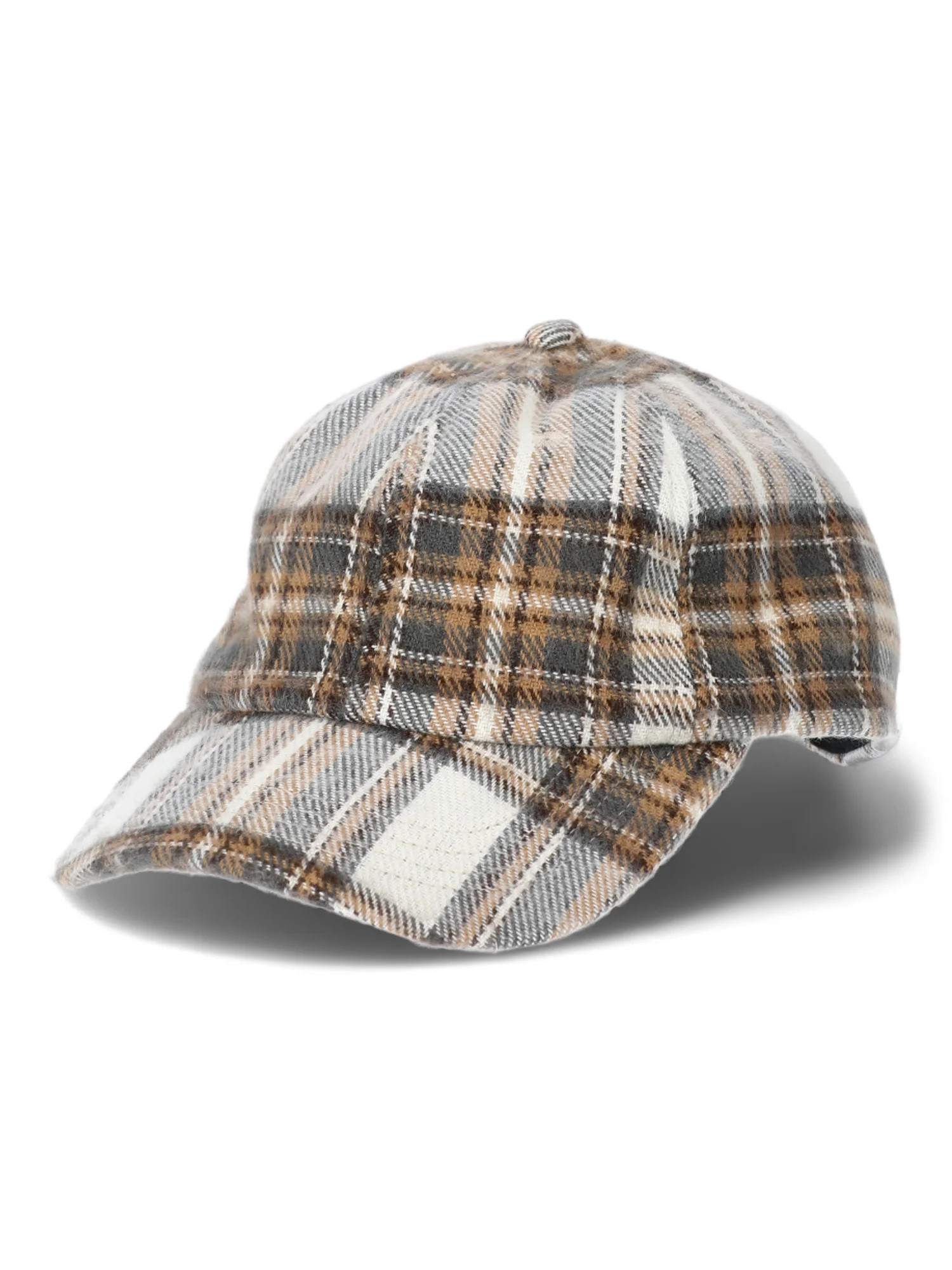Time and Tru Women's Plaid Multi-Colorcolor Baseball Hat, White | Walmart (US)
