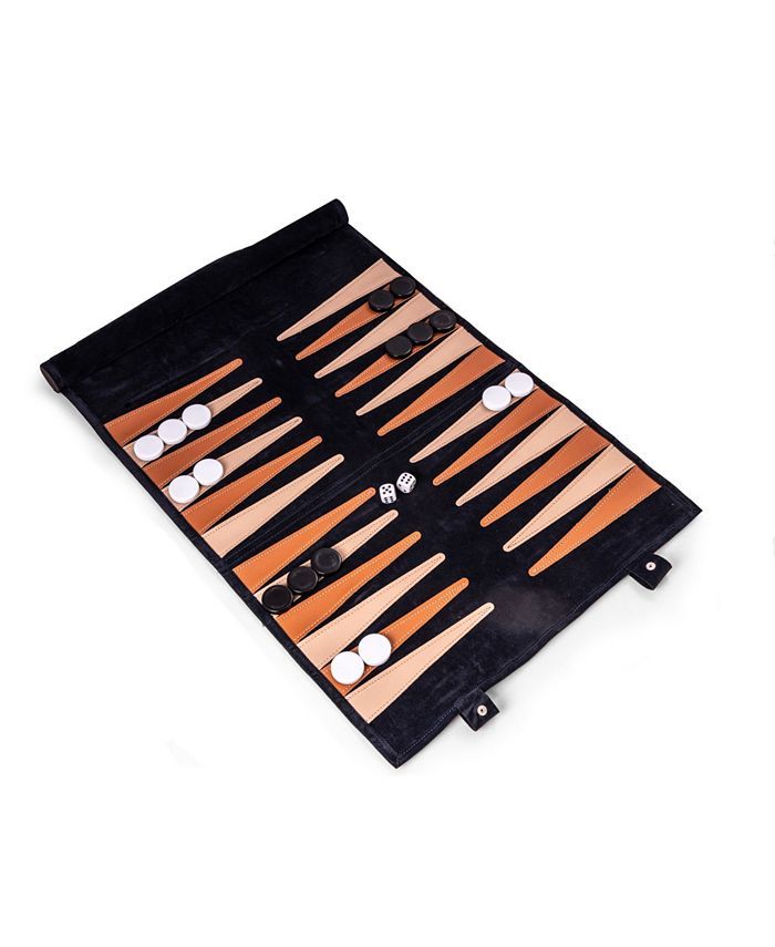 Bey-Berk Suede Roll-Up Backgammon Travel Set with Playing Pieces Included & Reviews - Macy's | Macys (US)