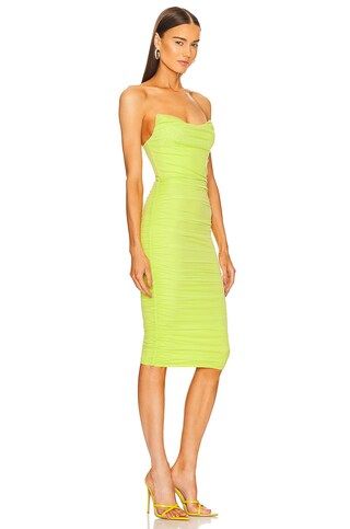 Michael Costello x REVOLVE India Midi Dress in Lime Green from Revolve.com | Revolve Clothing (Global)