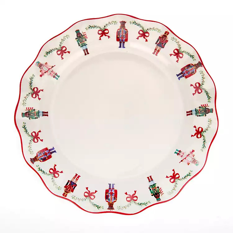 Jolly Nutcracker Wavy Dinner Plate | Kirklands Home | Kirklands