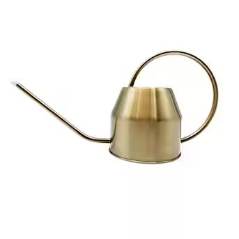 allen + roth 0.31- Gallons Gold Metal Traditional Watering Can | Lowe's
