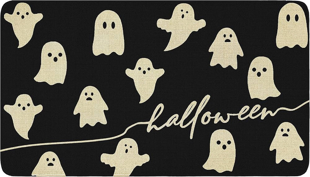 Halloween Ghost Welcome Door Mat Doormat Funny Halloween Door Mat Indoor Outdoor Mat Non Slip Hal... | Amazon (US)