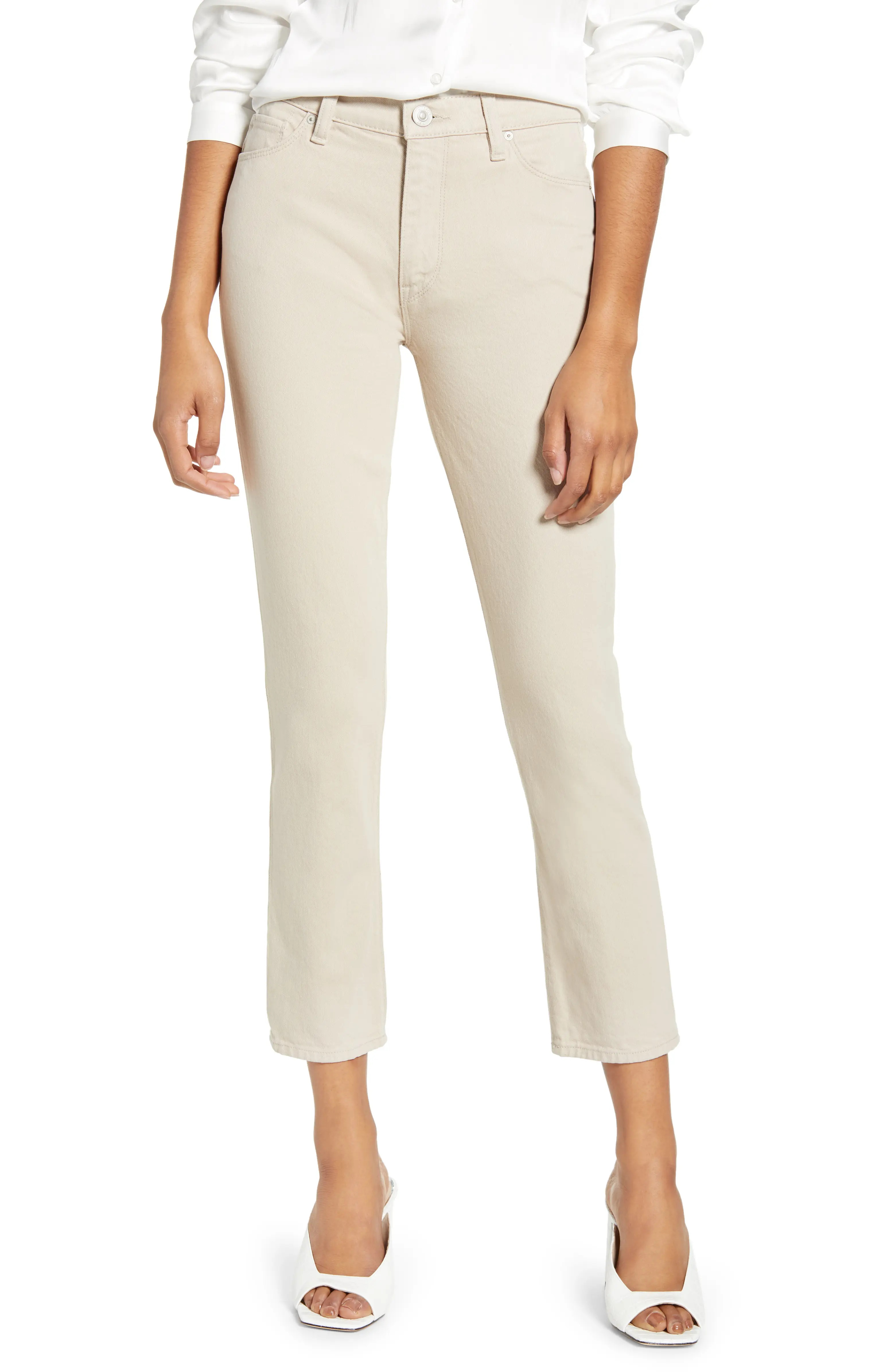 Barbara High Waist Crop Straight Leg Jeans | Nordstrom