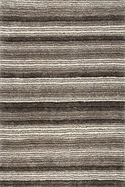 Gray Multi Striped Shaggy Area Rug | Rugs USA