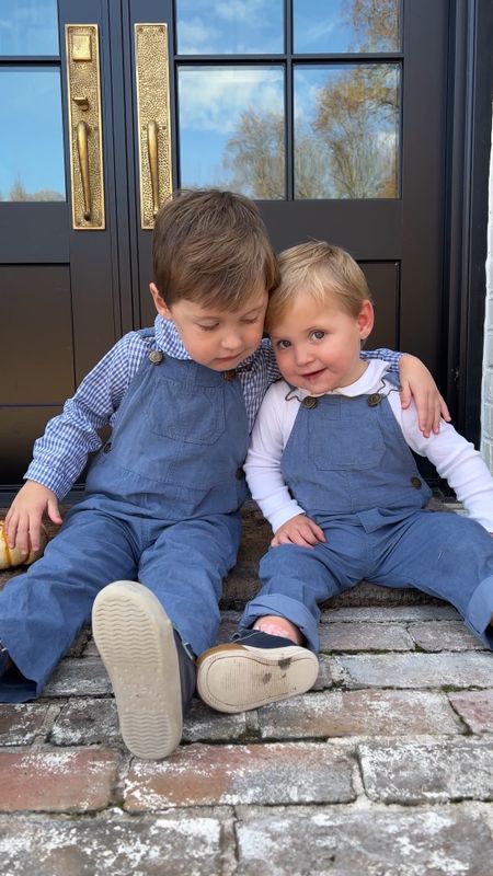The matching blue overalls might be too much for my heart to take. Little boys stealing my heart! 

#LTKkids #LTKbaby #LTKfamily