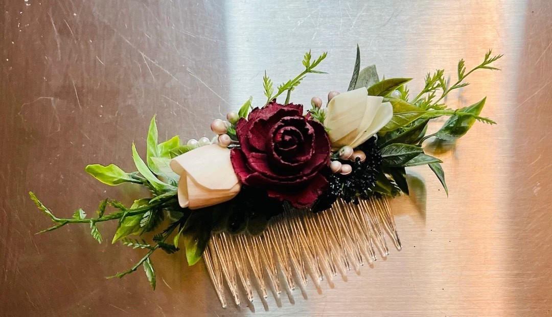 Finish your look with a custom sola wood flower hair comb by ForeverFlowersbyGigi—an effortless way to add soft, romantic detail to your wedding or special event style. Each comb features 3–5 hand-dyed sola wood florets accented with delicate fillers and greenery, all customized to your exact color palette (including Behr paint matches). Lightweight, eco-friendly, and designed to last forever, this timeless hair piece won’t wilt or fade—making it a beautiful keepsake long after the celebration ends. Coordinating bouquets, crowns, corsages, and boutonnieres are also available for a perfectly styled set.

#LTKWedding #BridalHair #SolaWoodFlowers #WeddingAccessories #EcoFriendlyBride #CustomWedding #EtsyWedding #FloralHair

#LTKSeasonal #LTKootd #LTKWedding
