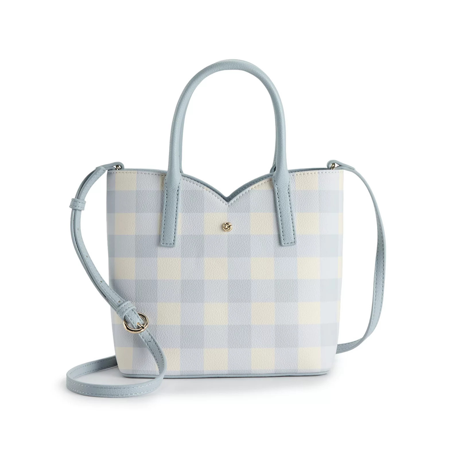 LC Lauren Conrad Tulip Mini Cossbody Bag, Blue Lively Gingham | Kohl's