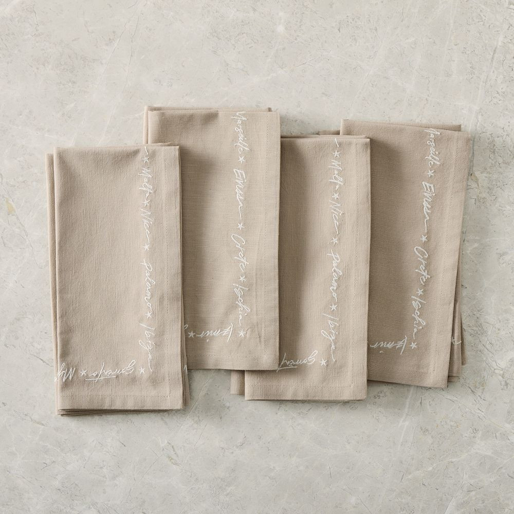 Solei Embroidered Napkin Sets | West Elm (US)