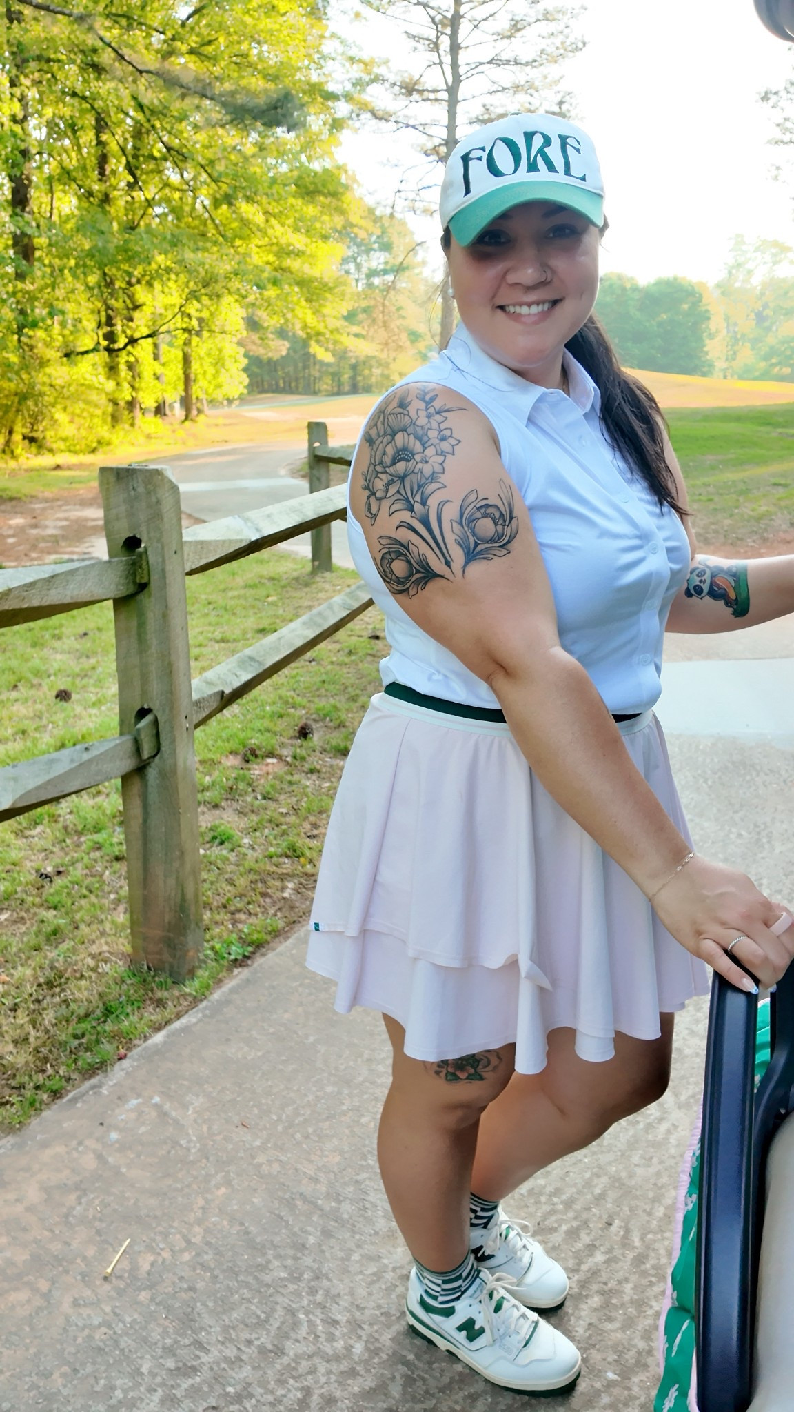 Pink, white and green screams golf fore me!! 

#LTKPlusSize #LTKActive #LTKU