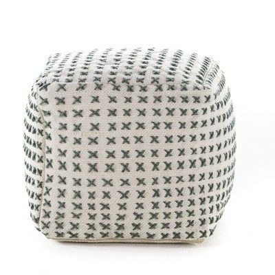 Flanner Square Pouf Ottoman Gray - Christopher Knight Home | Target