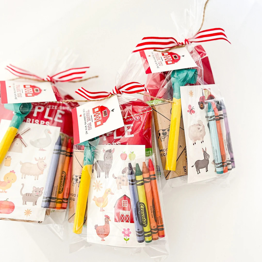 Red Farm Theme Kids Party Favor | Farm Animal Kids Birthday Goodie Bag | Barnyard Party Favor | R... | Etsy (US)