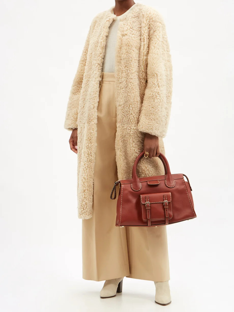 Edith medium topstitched leather shoulder bag | Chloé | Matches (UK)