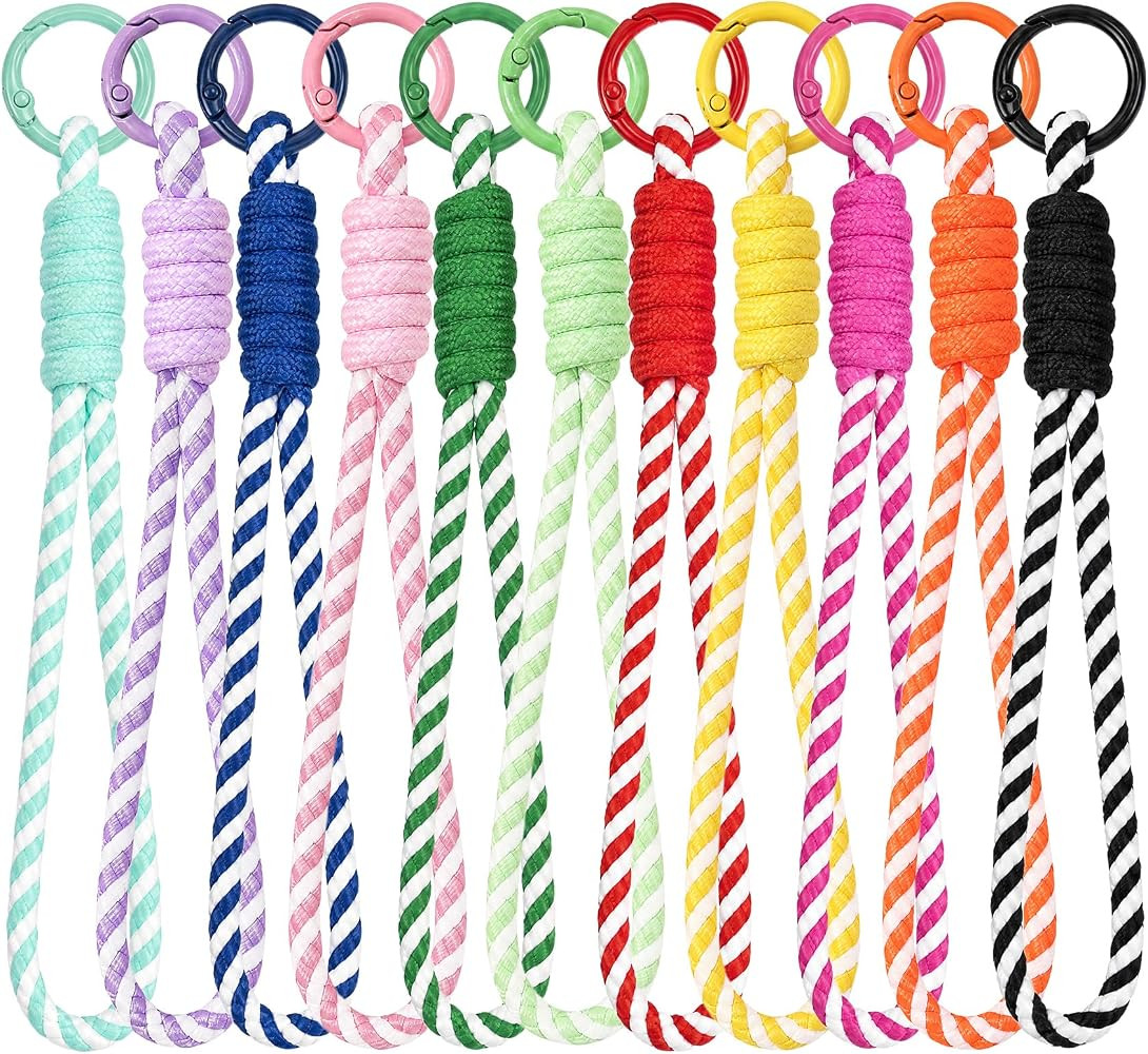 Paracord Rope Keychain, Paracord Keychain Bag Charms, Braided Rope Knot Key Chain for Handbag Pur... | Amazon (US)