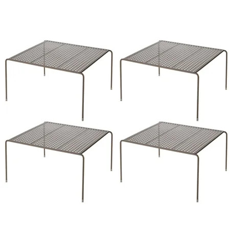 mDesign Modern Metal Square Kitchen Cabinet Pantry Countertop Organizer Storage Shelves for Kitchen  | Walmart (US)