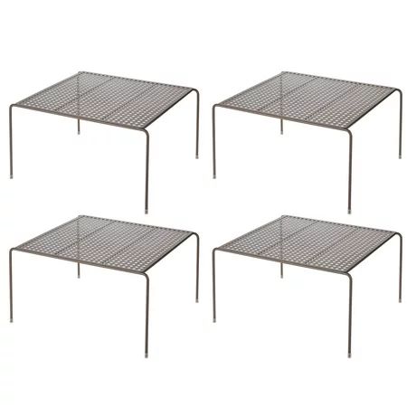 mDesign Modern Metal Square Kitchen Cabinet Pantry Countertop Organizer Storage Shelves for Kitchen  | Walmart (US)