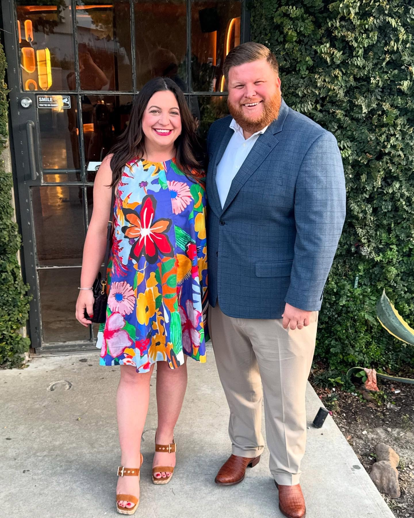 His & Hers // Fun & Fancy Date Night 

Anthropologie dress that’s a staple every year. I was so excited to this new print! 

My husband loves DXL and has had such great luck with their sports coats lately ❤️