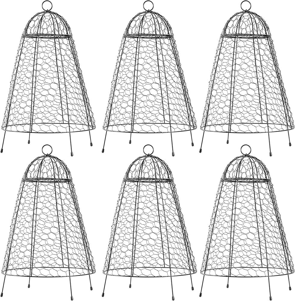 Rengue 6 Packs Cloches for Plants, 20" H x 12" D Chicken Wire Cloche for Plants Rustproof and cMe... | Amazon (US)