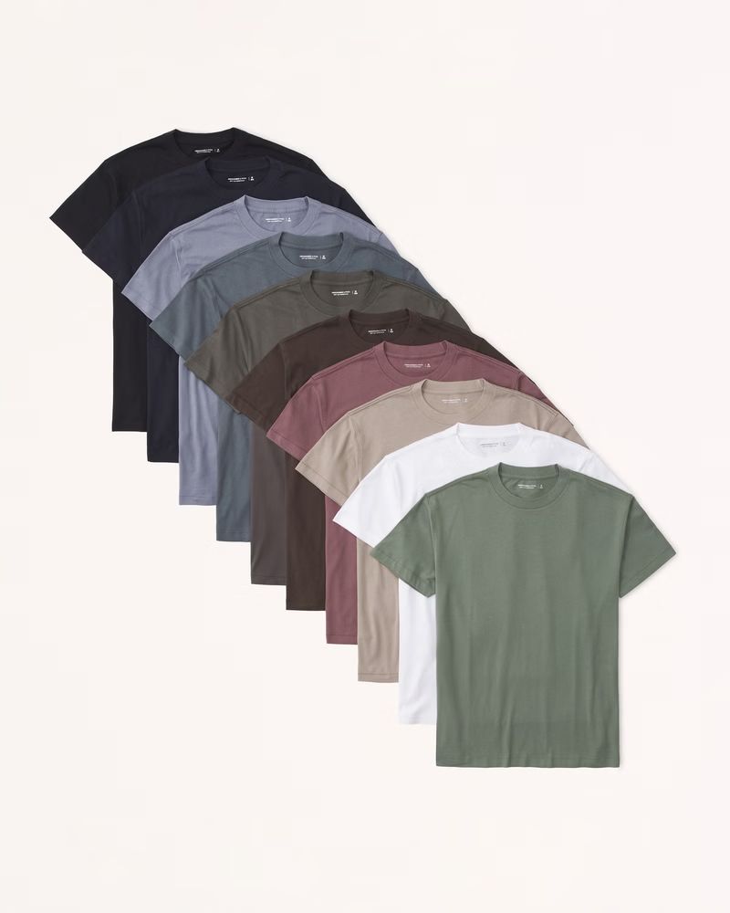 Men's 10-Pack Essential Tees | Men's | Abercrombie.com | Abercrombie & Fitch (US)