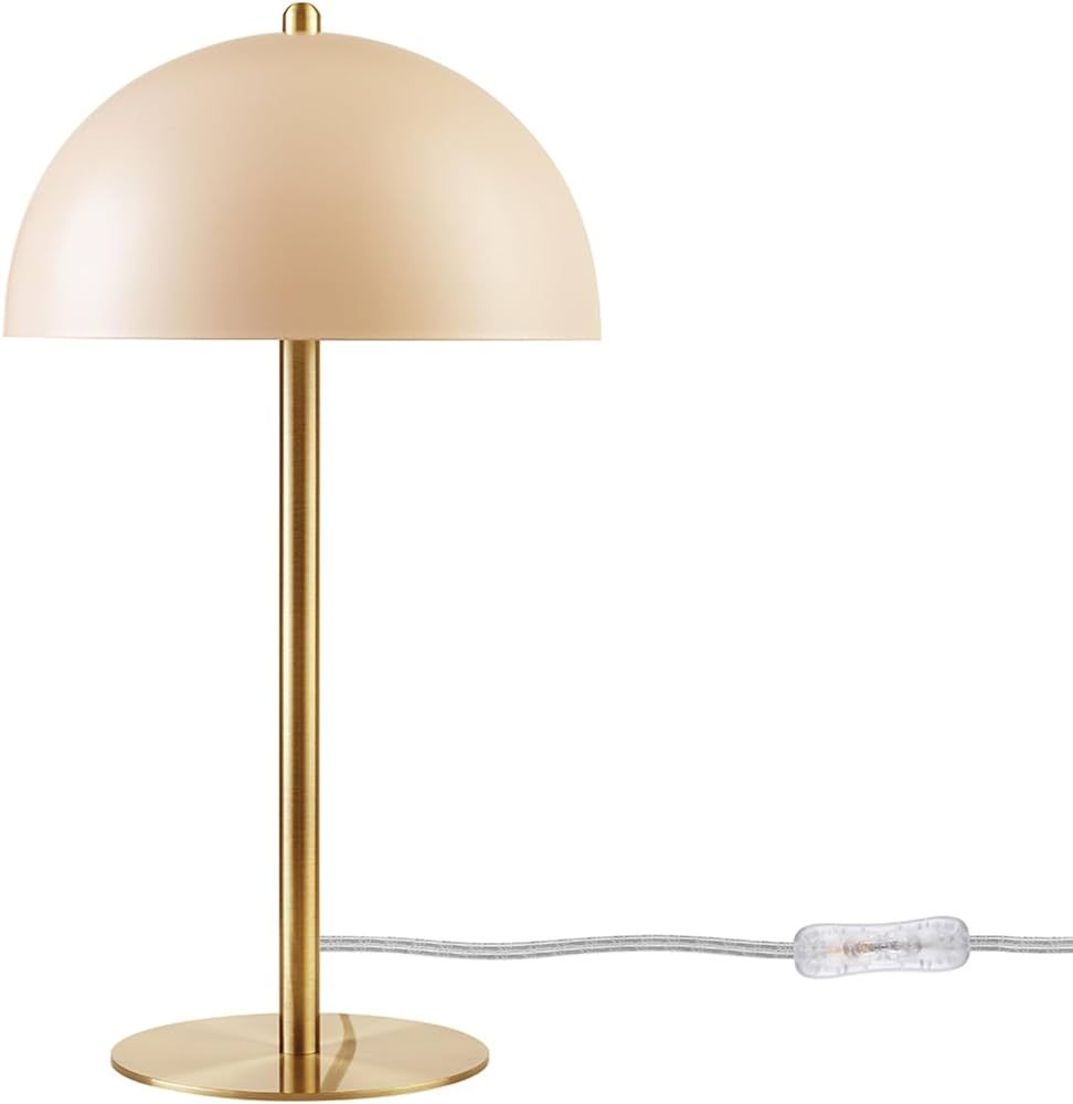 Globe Electric 52332 15" Desk Lamp, Matte Pink, Matte Brass Accents, in-Line On/Off Rocker Switch | Amazon (US)