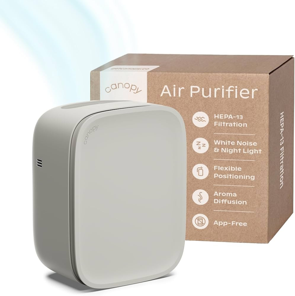 Canopy Bedside Air Purifier | Up To 99.97%* HEPA-13 Filtration | Remove Dust & Pet Dander | Night... | Amazon (US)