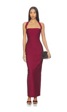 superdown Caisyn Halter Maxi Dress in Oxblood from Revolve.com | Revolve Clothing (Global)