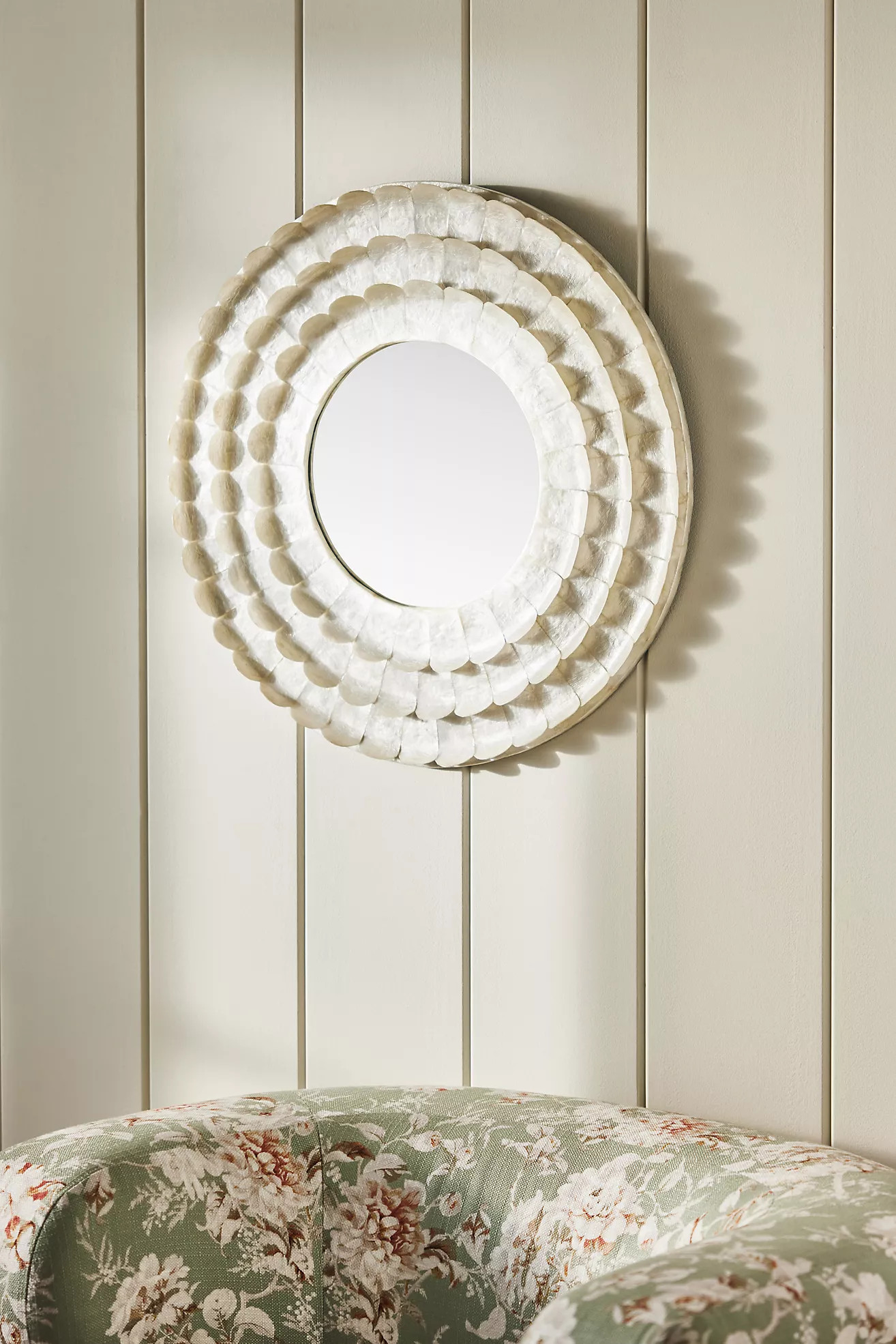 Aimee Capiz Shell Round Mirror | Anthropologie (US)